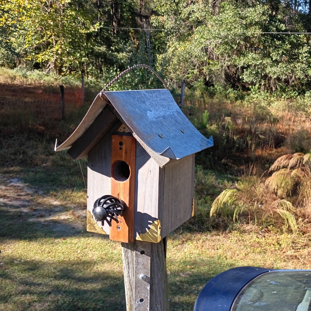 Rustic Gray and Brown Birdhouse